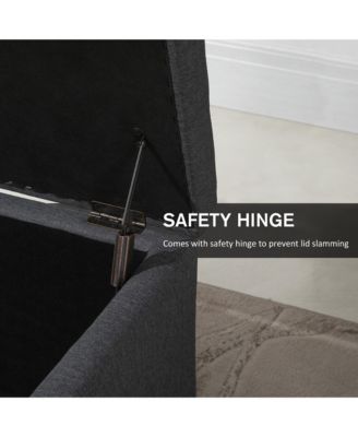 Fabric Tufted Storage Ottoman with Flip Top for Living Room Bedroom