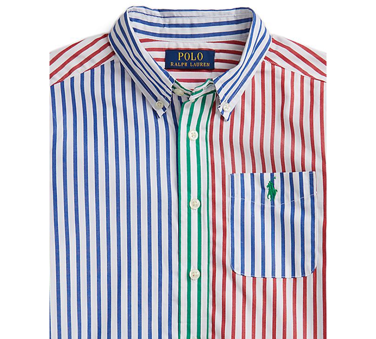 Polo Ralph Lauren Boys 8-20 Striped Long-Sleeve Poplin Fun Shirt
