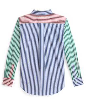 Boys 8-20 Striped Cotton Poplin Fun Shirt