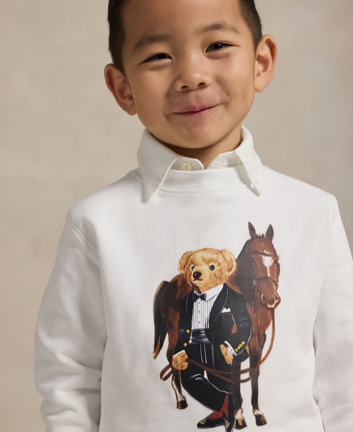 Polo Ralph Lauren Boys 2-7 Lunar New Year Bear Pull-On Sweatshirt