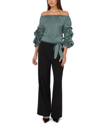 Women's Off-The-Shoulder Bubble Sleeve Top