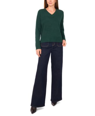 Women's Colorblocked Drop-Shoulder Sweater