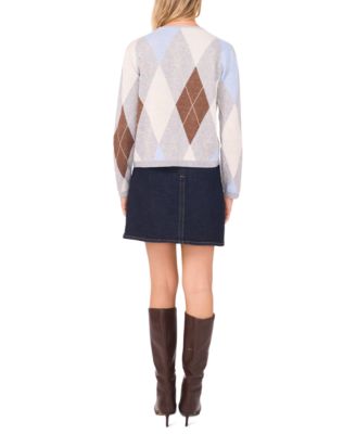 Women's Argyle Cardigan Sweater