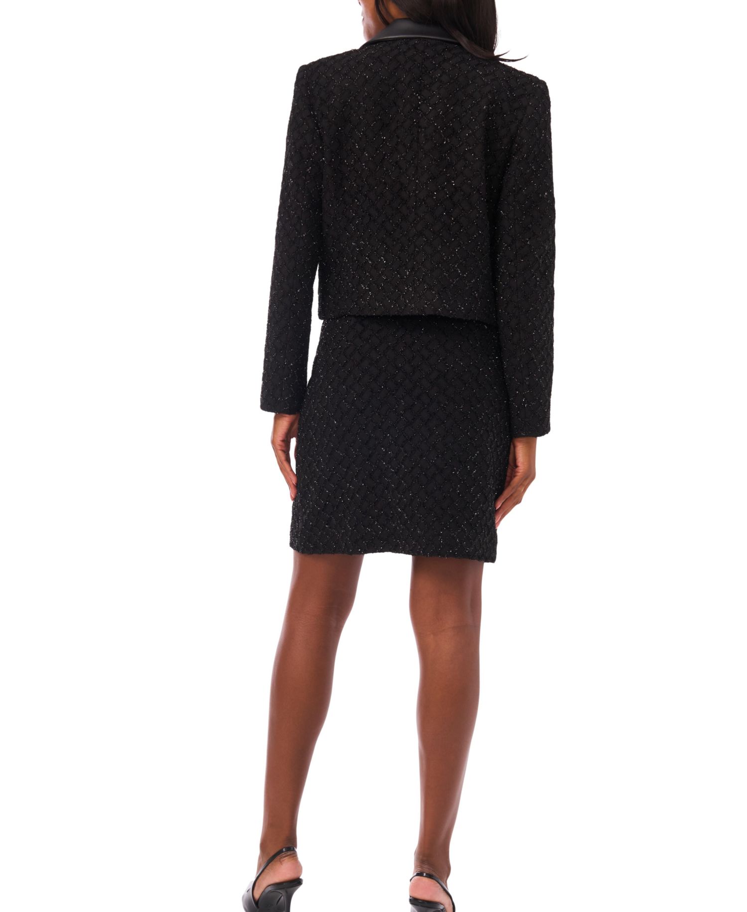 Women's Collar Long-Sleeve Cropped Jacket