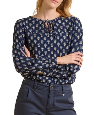 Women's Juliette Long Sleeve Tie Neck Blouse