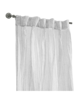 Paloma Sheer Dual Header Stylish and Functional Curtain Panel 52" x 108" White