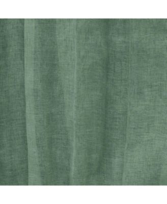 100% Polyester Paloma Sheer Broomstick Crushed Solid Dual Header Curtain Panel 52" x 95" Sage