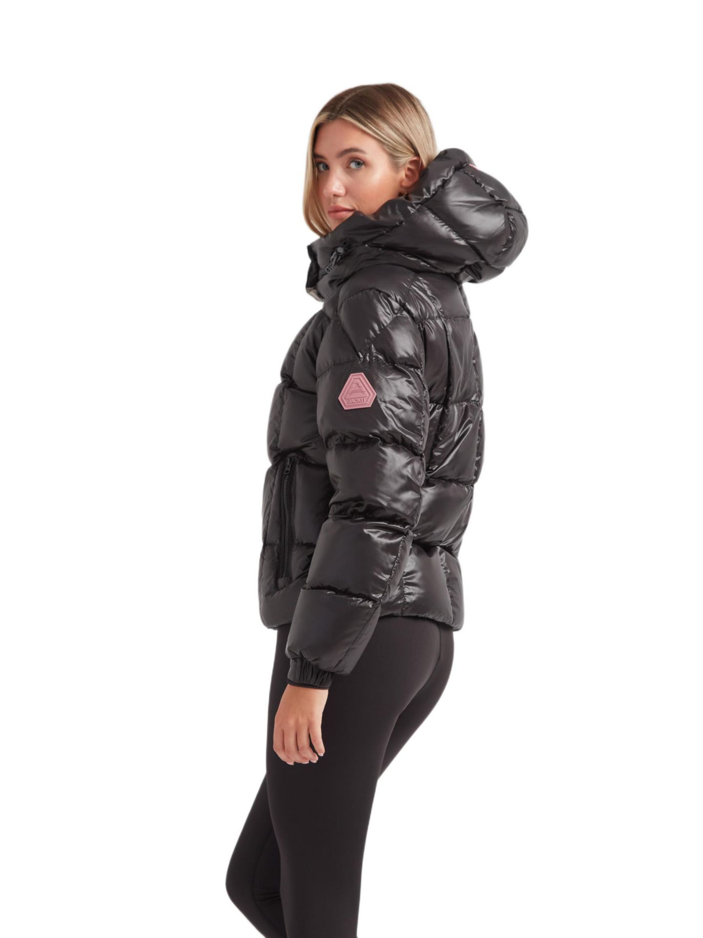 Женская куртка JACK1T EZ Boxed Racer Hooded Puffer, цвет: Чёрный, вариант 1 — фото 3