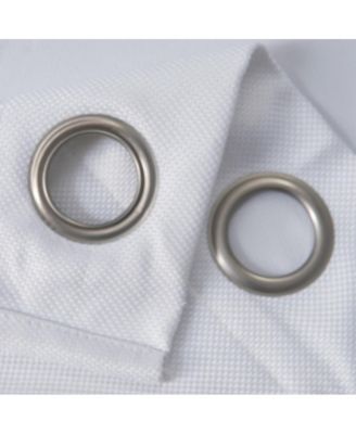 Oliva Gray Lucas Jacquard Blackout Grommet Panel - 52x84" White