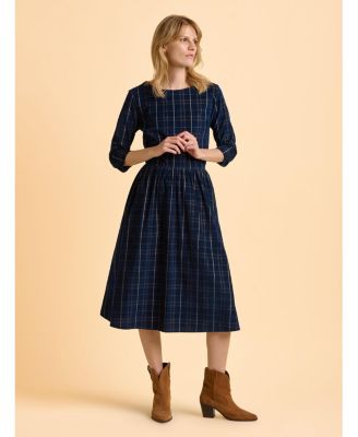 Women's Lilliput 3/4 Sleeve Boat Neck Midi Dress