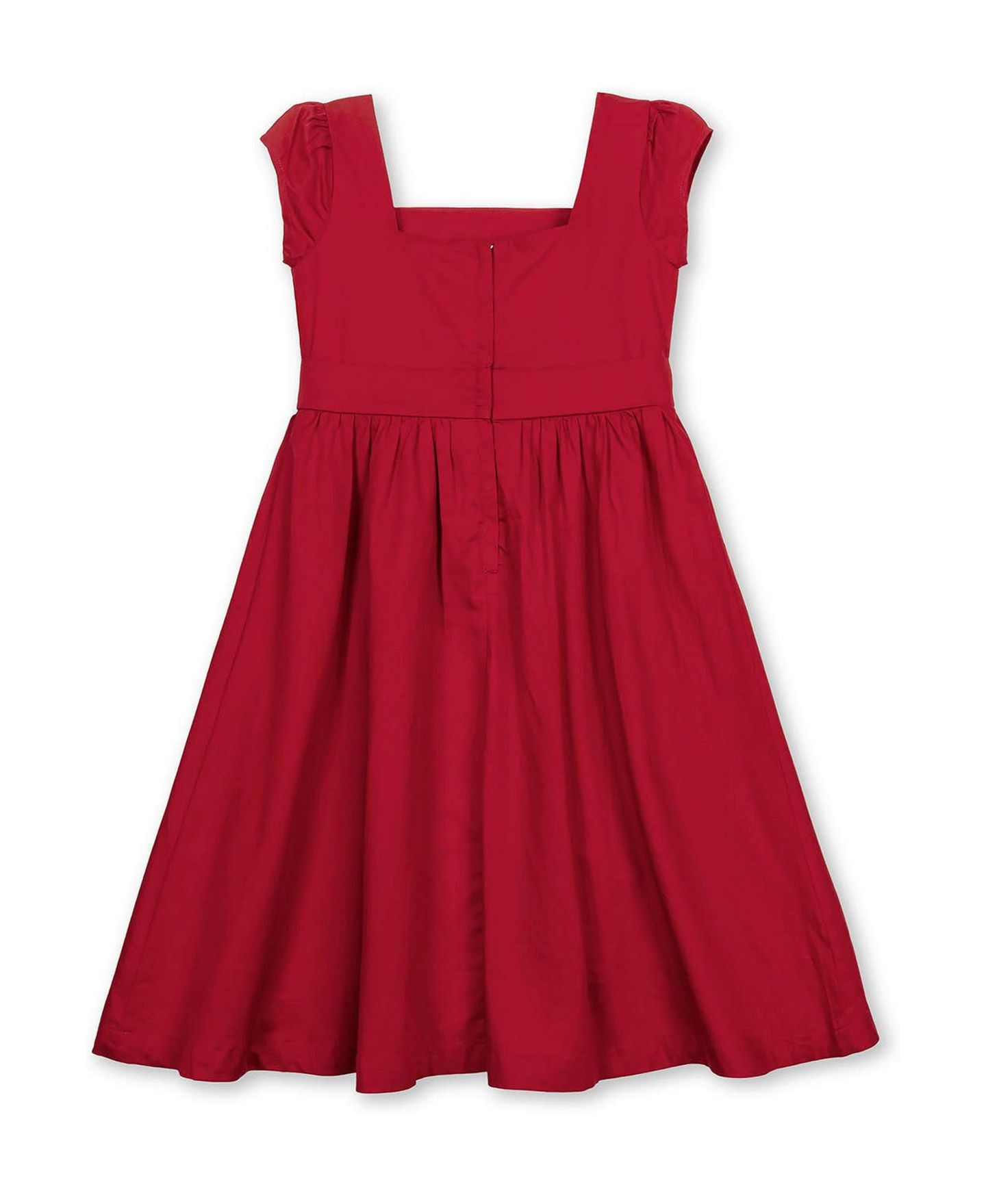 Платье Hope & Henry Organic Cap Sleeve High Low Sateen Party Dress для девочек-малышей, цвет: Красный — фото 5