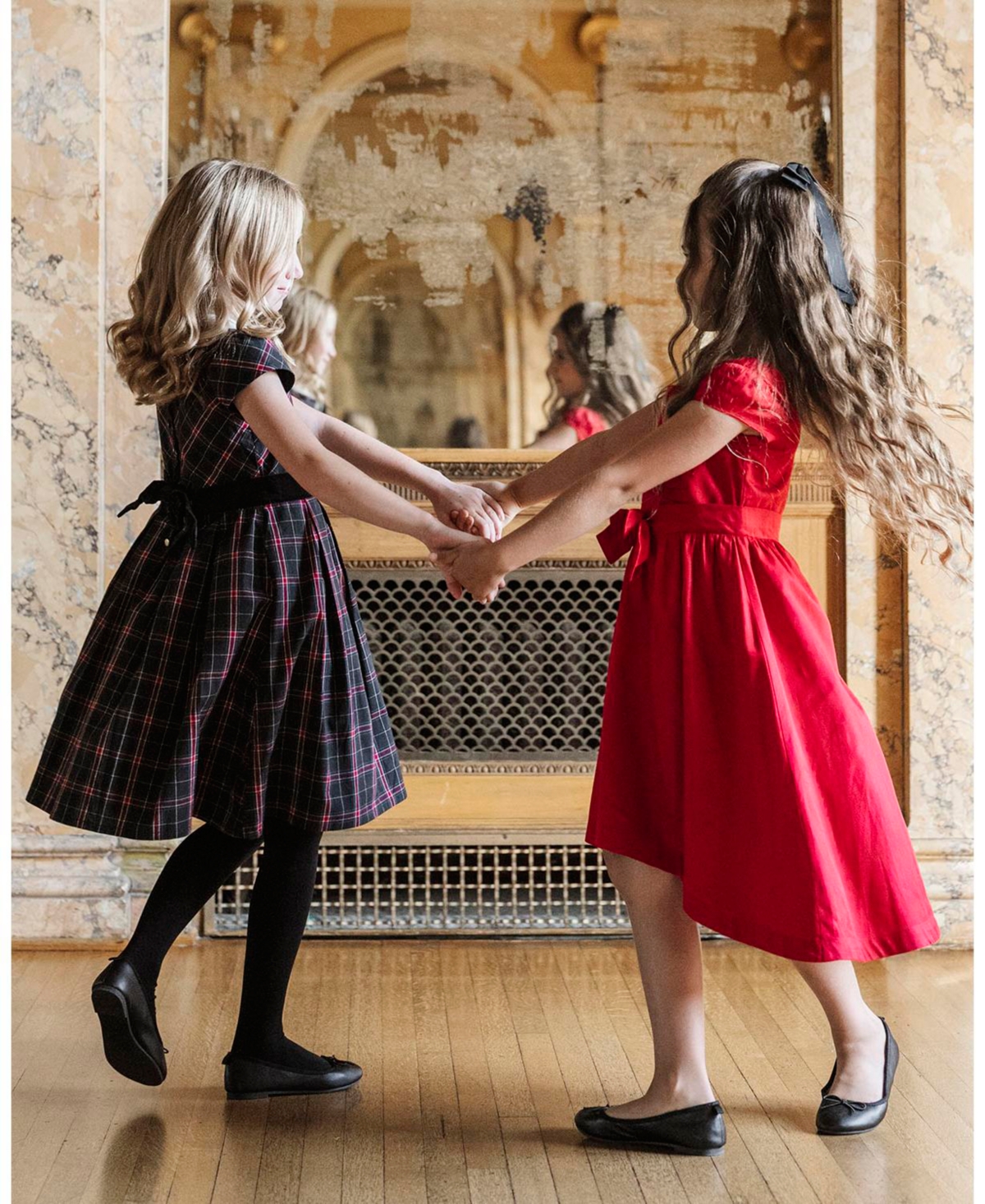 Hope & Henry Toddler Girls Organic Cap Sleeve High Low Sateen Party Dress