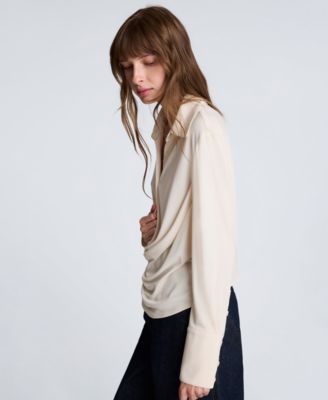 Women's Drape Front Pull-On Shirt