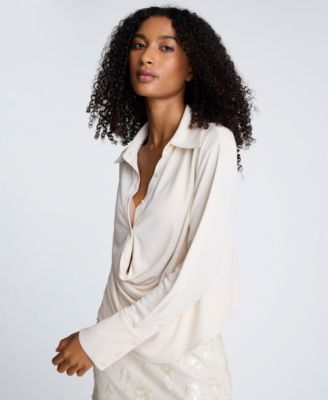 Women's Drape Front Pull-On Shirt