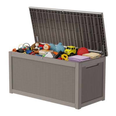 260 gal Patio Waterproof Resin Deck Box Lockable Outdoor Storage Garden Tools