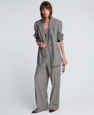 Women's Houndstooth Double-Breasted Jacket