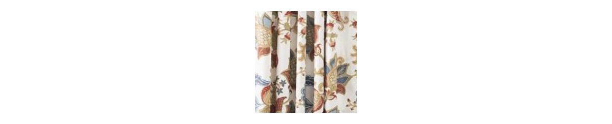 Ellis Cambridge Lined Jacquard Pinch Pleat Jacobean Floral Print Multicolor Drapery 2-Piece Curtain Panels