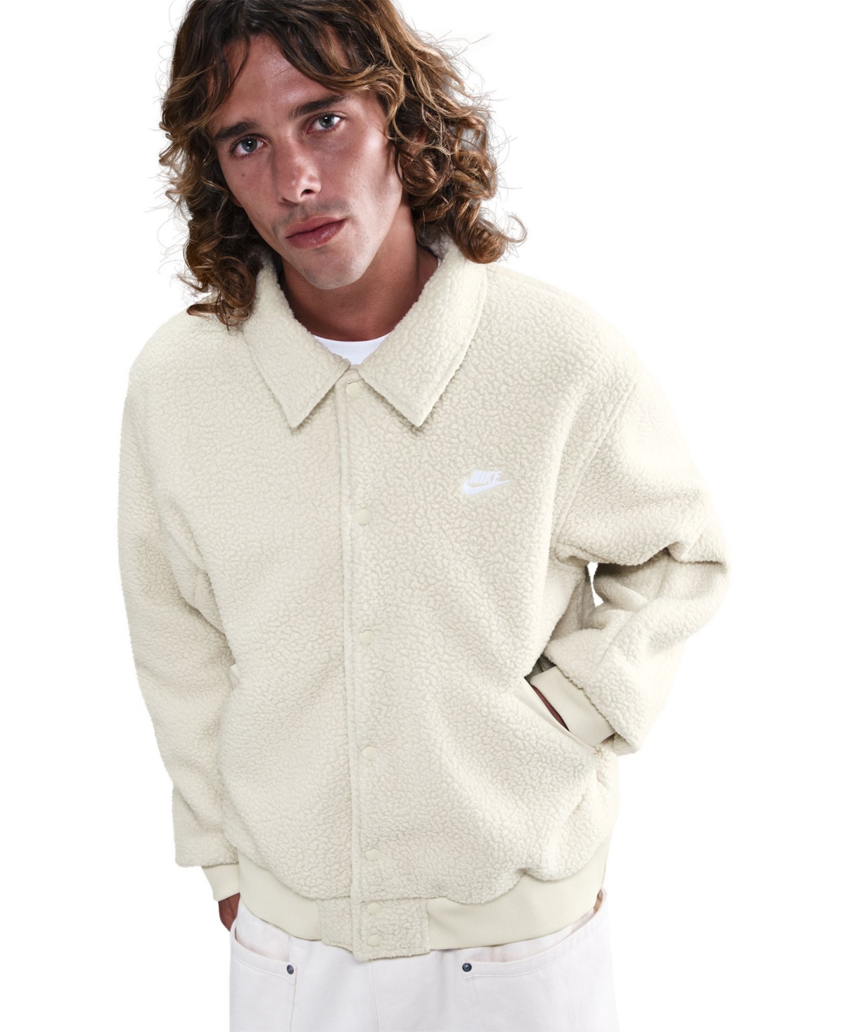 Nike Men's Sportswear Club High-Pile Coaches Jacket