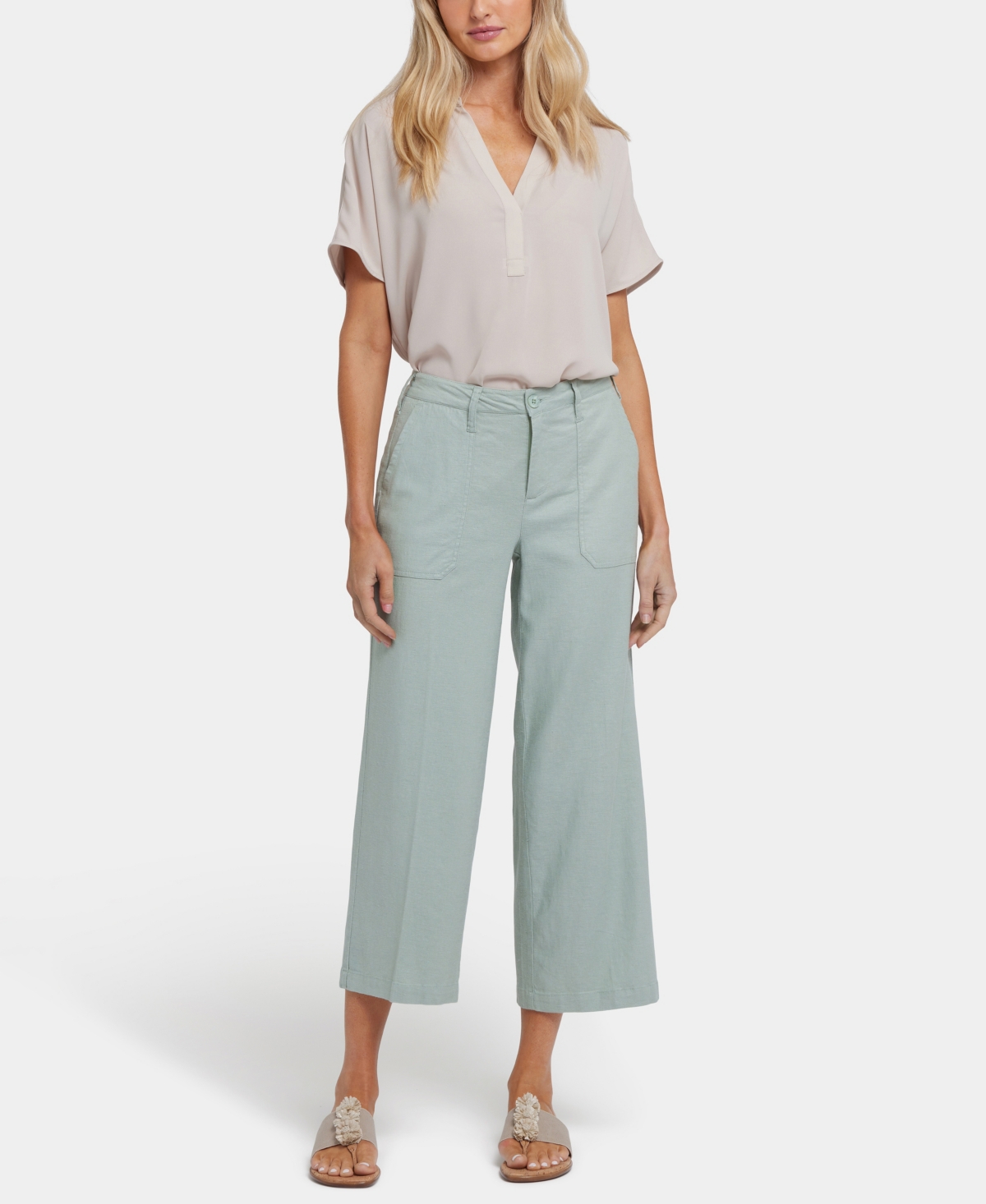 Nydj Women's Wide Leg Cargo Capri Pants