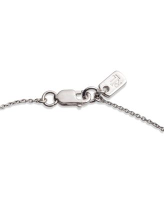 Silver-Tone Puffy Heart Pendant Necklace