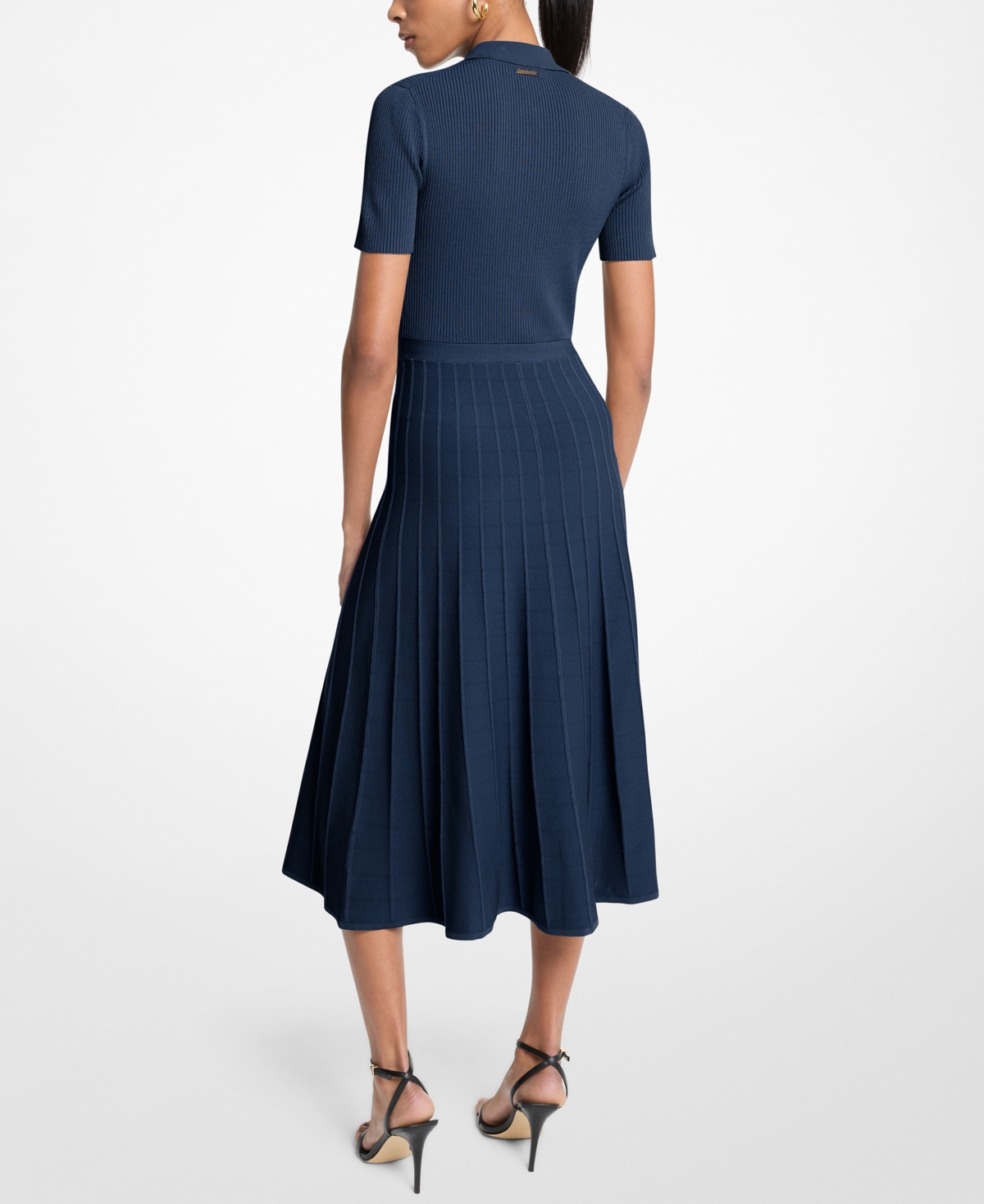 Michael Kors Women's Polo Collar Short-Sleeve Midi Dress