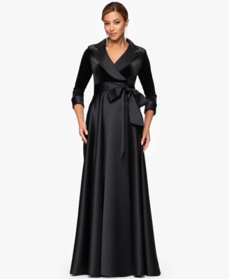 XSCAPE - Women's Bow Detail Collar Maxi Dress