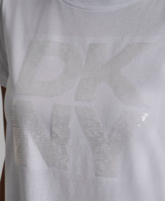 Women's Embellished Logo Detail Crew Neck T-Shirt