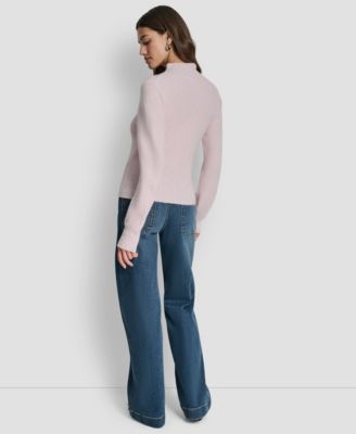 Women's Crewneck Blouson Sleeves Sweater