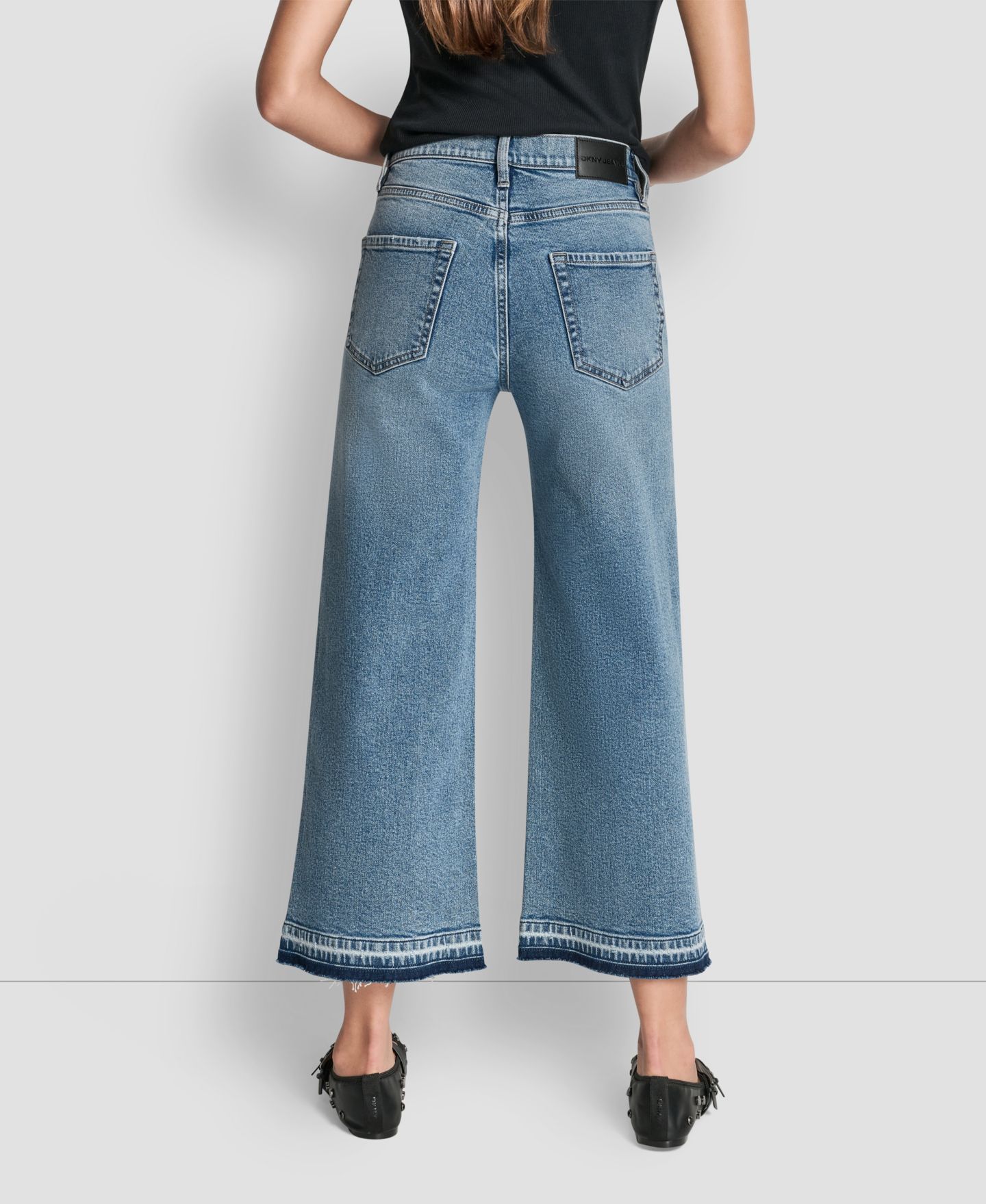 Женские джинсы DKNY Jeans Mid-Rise Wide Leg, цвет: Кедровый — фото 6