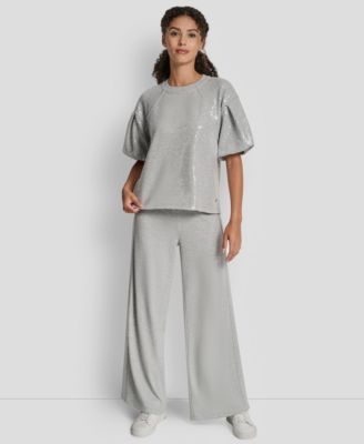 Women's Sequin Crew Neck Sweatshirt