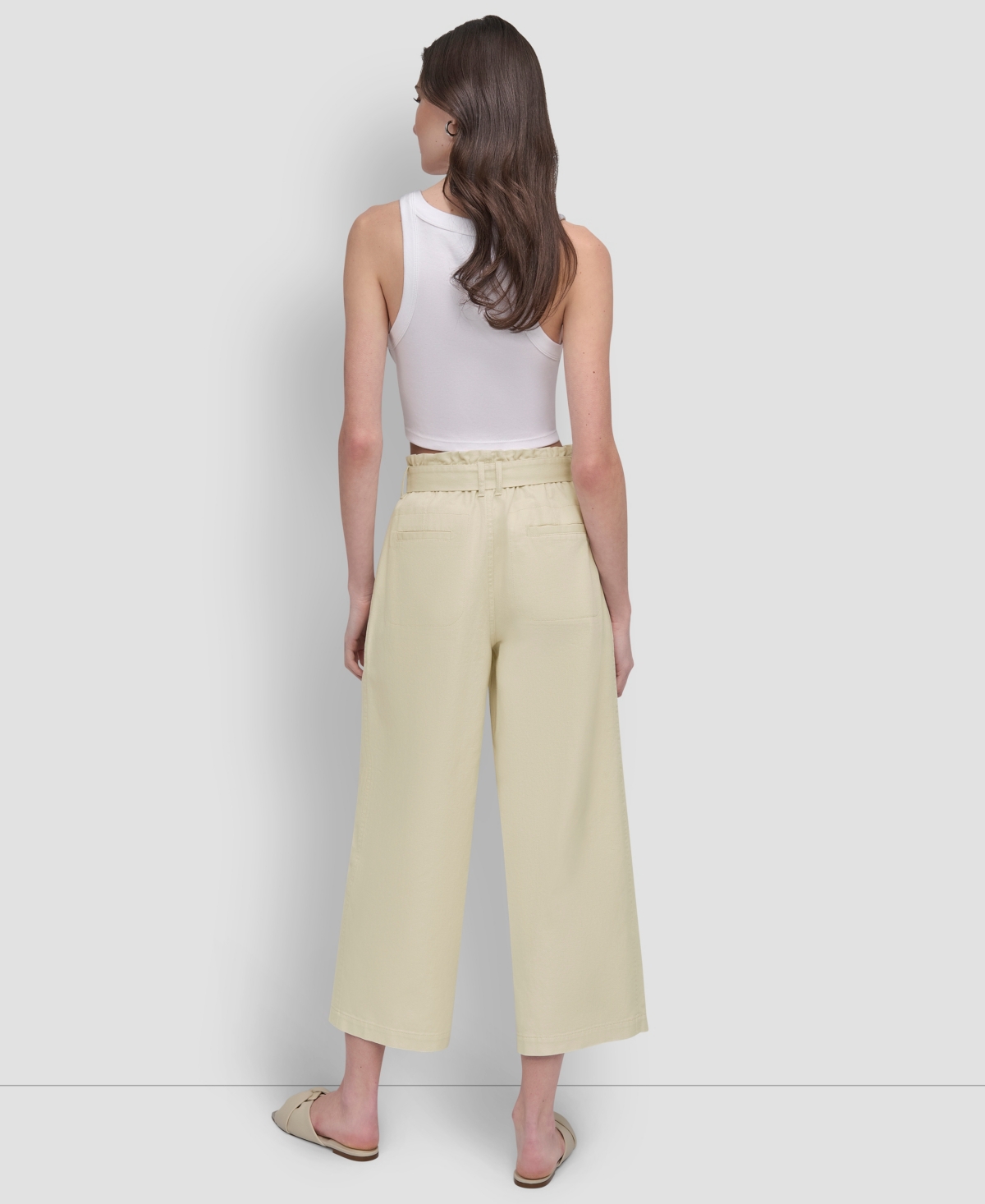 Dkny Jeans Women's High-Rise Paper Bag Pants
