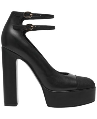 Women's Peyton Cap-Toe Platform Mary-Jane Pumps