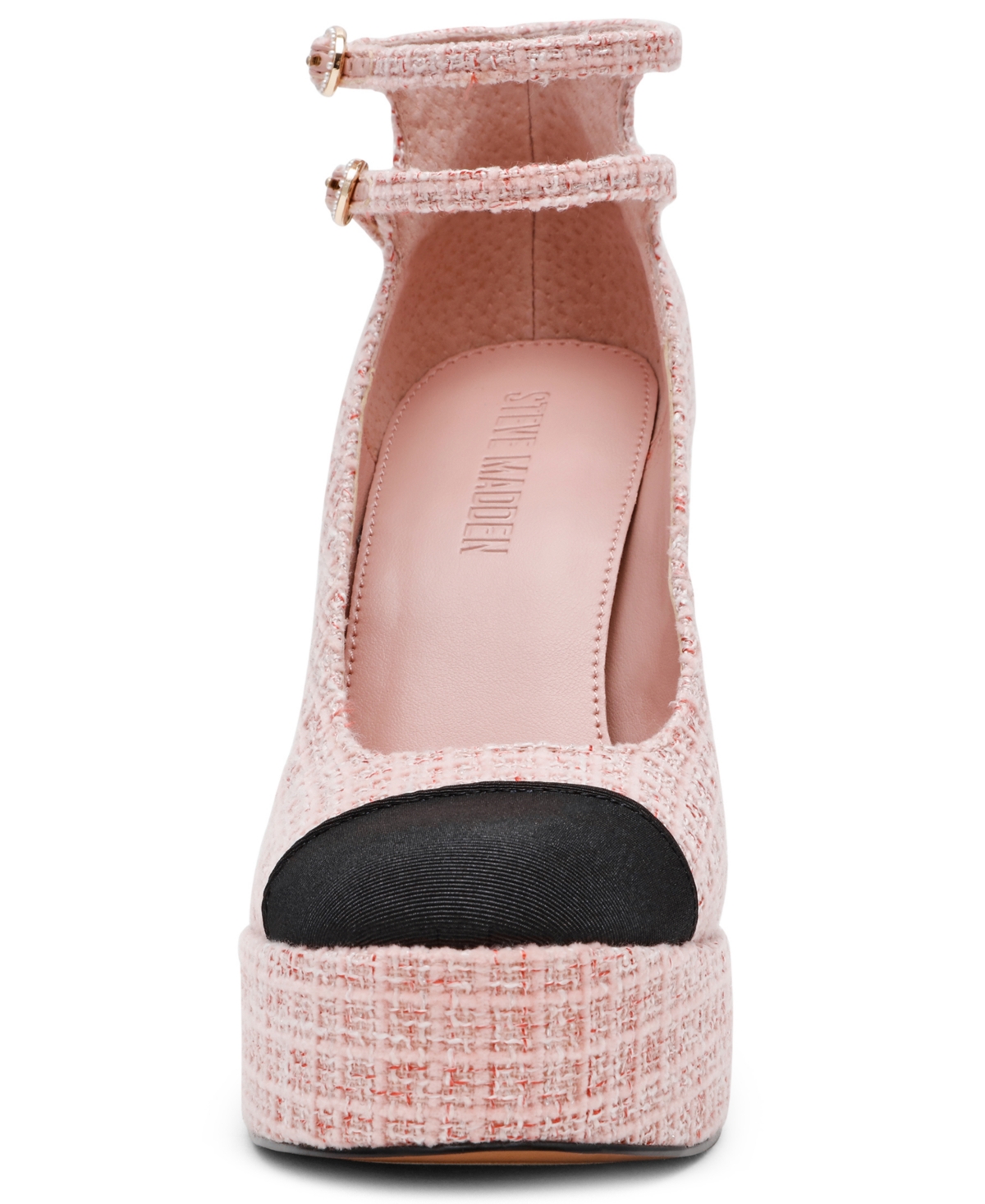 Steve Madden Women's Peyton Cap-toe Platform Mary-jane Pumps In Pink