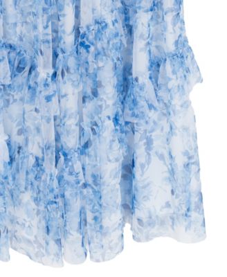 Girls 7-16 Printed Mesh Maxi Dress