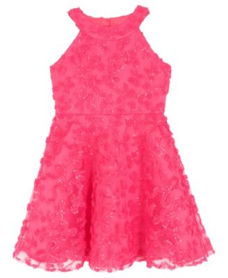 Girls 7-16 Bow Soutache Halter Bodice Dress