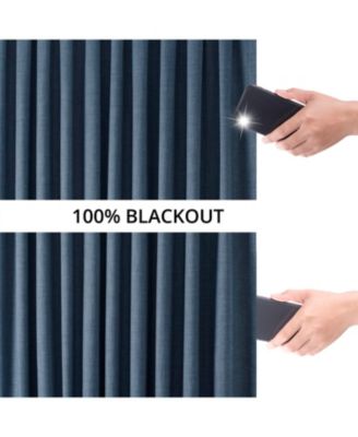 Extra Wide Performance Linen Hotel Blackout Curtain