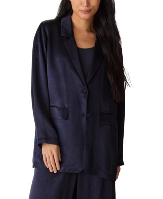 Women's Satin Notch Collar Blazer