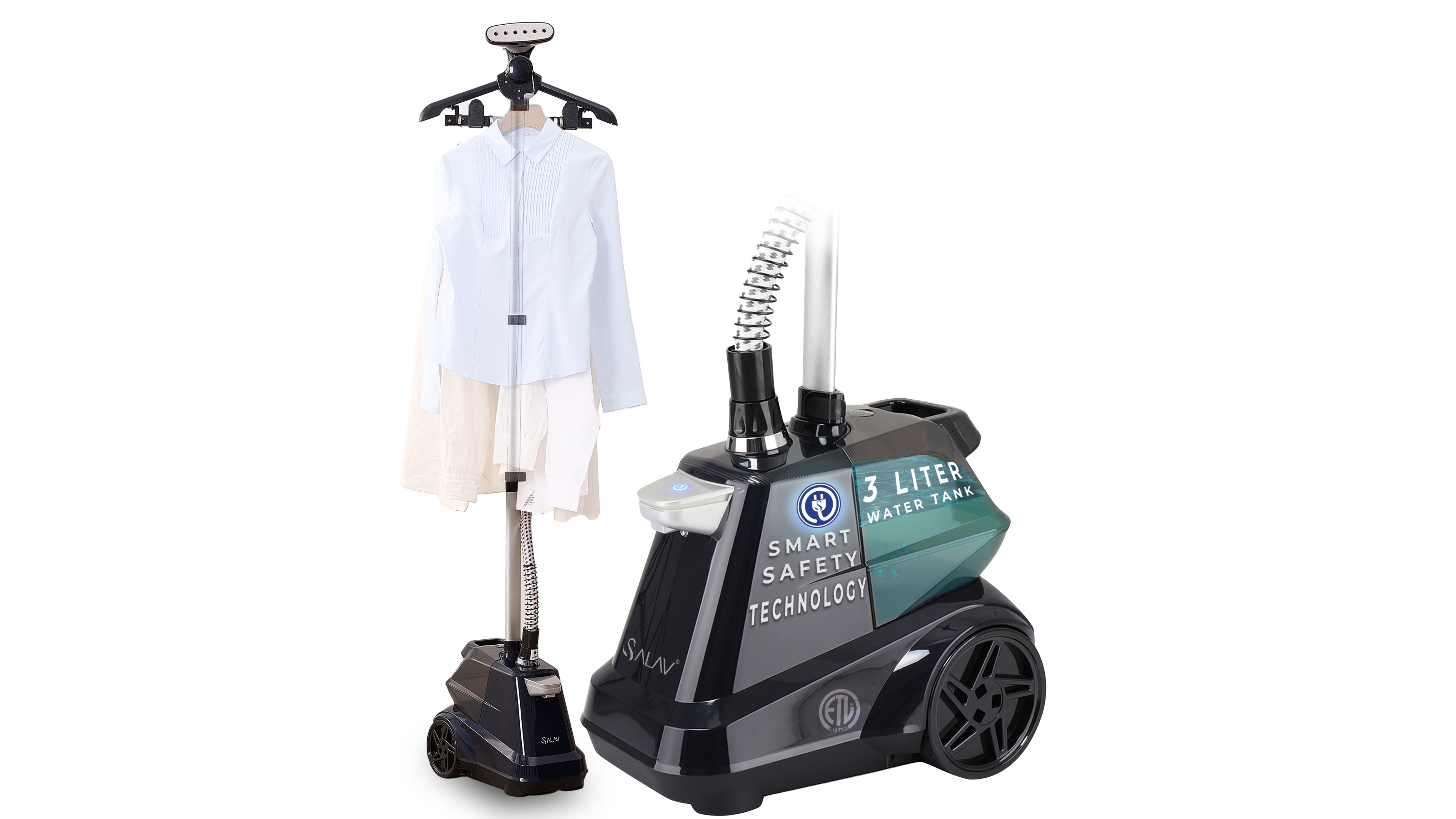 Salav Commercial Grade Smart Auto Shut-Off 70.5" Garment Steamer