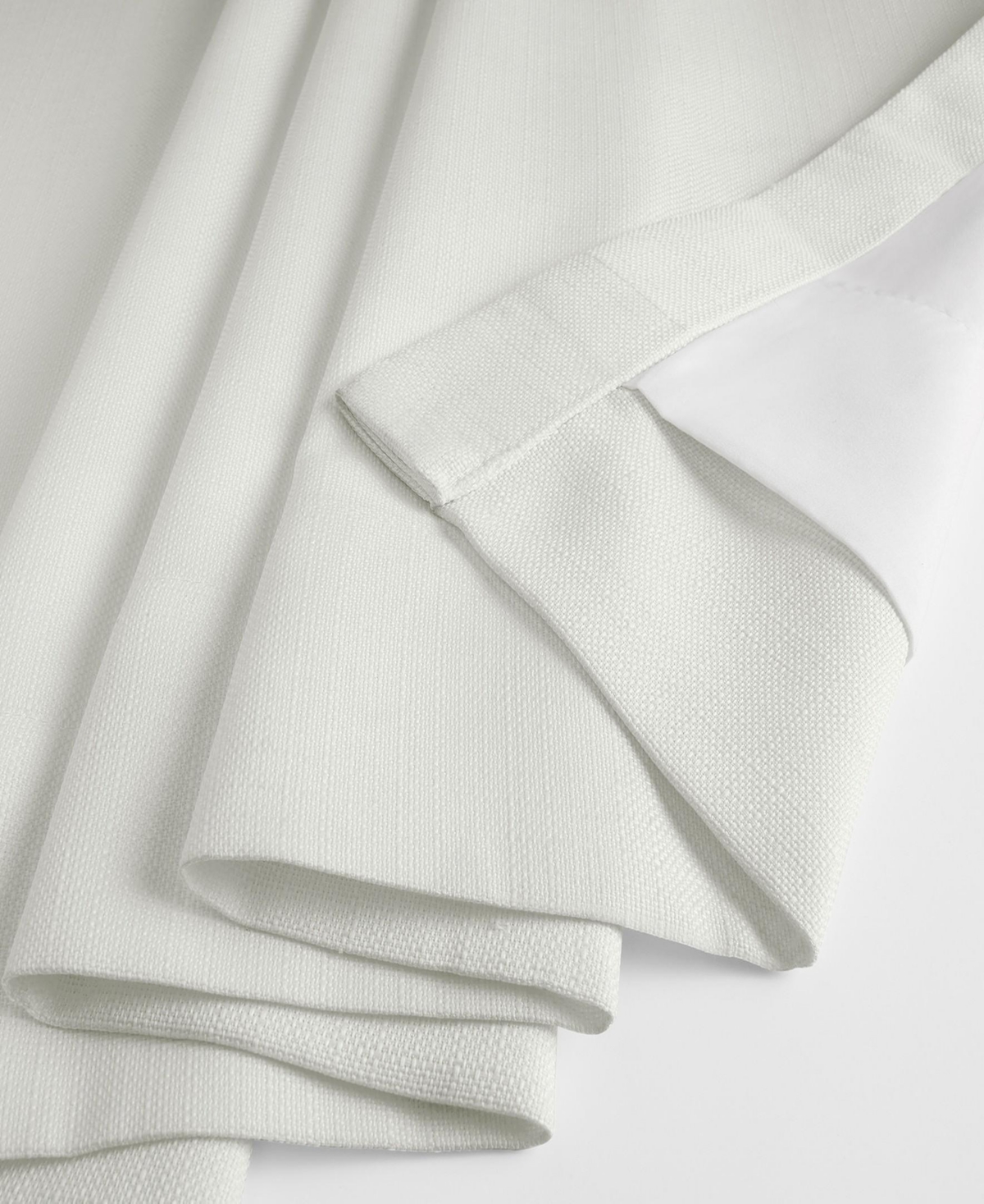 Half Price Drapes Magnolia Off White Italian Faux Linen Room Darkening Curtain