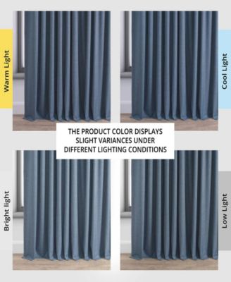 Extra Wide Performance Linen Hotel Blackout Curtain
