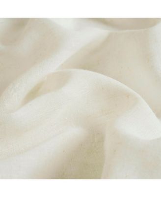 Grommet Textured Faux Linen Sheer Curtain