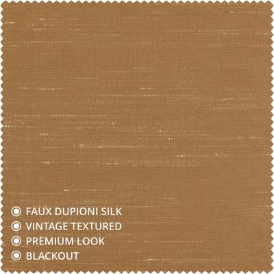 Vintage Textured Faux Dupioni Silk Blackout Curtain