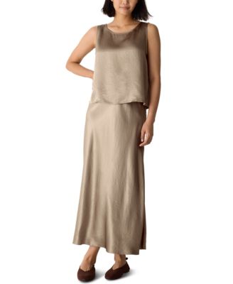 Eileen Fisher - Women's Crinkle Textured Maxi Skirt, Regular and Plus