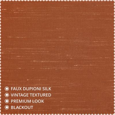 Vintage Textured Faux Dupioni Silk Blackout Curtain