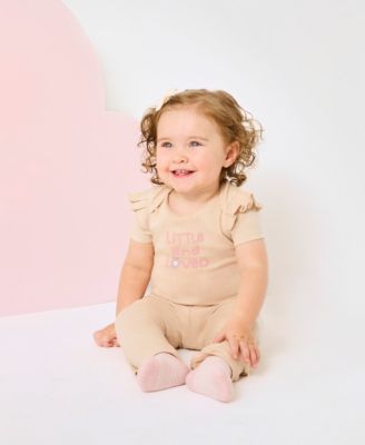 Baby Girls' Flared Leg Pants, 2-Pack Set