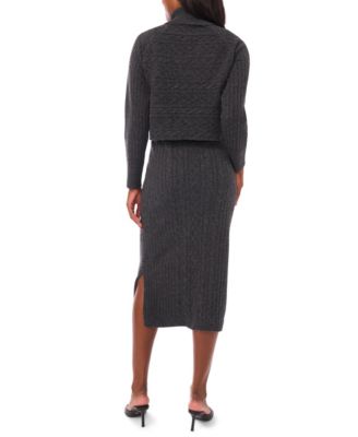 Women's 2-Piece Turtle Neck Sweater and Midi Dress Set