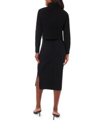 Women's 2-Piece Turtle Neck Sweater and Midi Dress Set