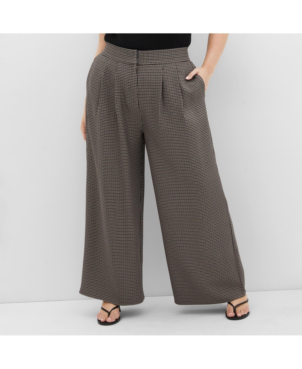 City Chic Women's Tiana Plaid Pant