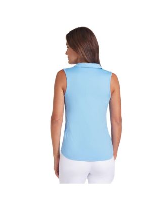 Cloudspun Piped Womens Sleeveless Golf Polo