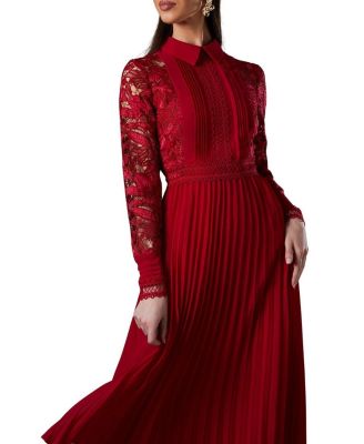 Women's Long Sleeve Midi Shirt Dress